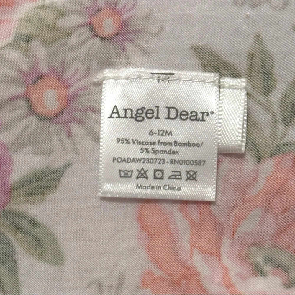 Angel Dear Bamboo Floral Baby Cap 6-12 Months